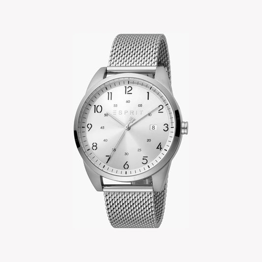 Esprit Men's Silver Stainless Steel Watch, Silver Dial | ES1GQ1M0025-0